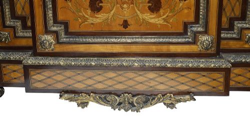 LOUIS XVI STYLE MARQUETRY INLAID SIDE CABINET 1880 - ADDITIONAL PHOTO 8