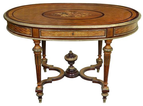 LOUIS XVI MARQUETRY INLAID CENTRE TABLE - ADDITIONAL PHOTO 1