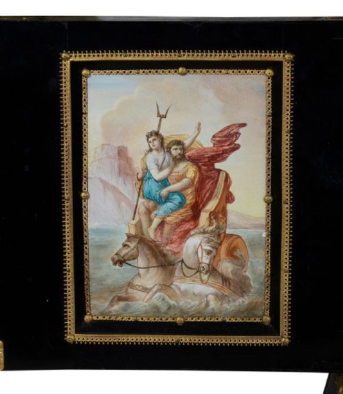 VIENNESE ENAMEL TABLE CABINET 19TH CENTURY - ADDITIONAL PHOTO 15
