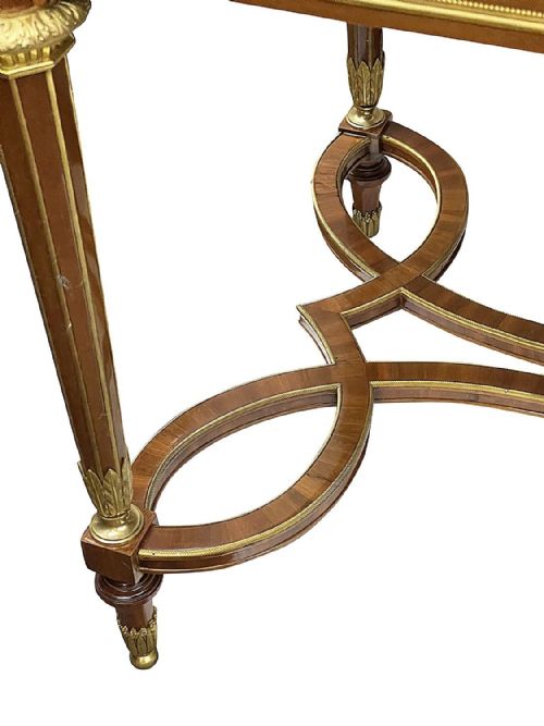 LOUIS XVI STYLE INLAID SIDE TABLE IN THE MANNER OF FRANCOISE LINKE - ADDITIONAL PHOTO 7