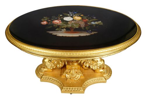 19TH CENTURY FLORENTINE PIETRA DURA INLAID CENTRE TABLE - ADDITIONAL PHOTO 1