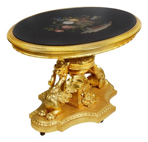 19TH CENTURY FLORENTINE PIETRA DURA INLAID CENTRE TABLE - ADDITIONAL PHOTO 5