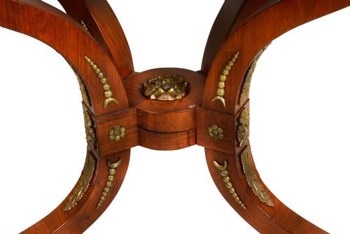 PAIR REGENCY PERIOD BRASS INLAID CARD TABLES CIRCA 1820 - ADDITIONAL PHOTO 5