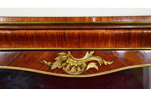 FINE QUALITY PAIR FRENCH VITRINES IN THE MANNER OF GOUFFEL - ADDITIONAL PHOTO 3