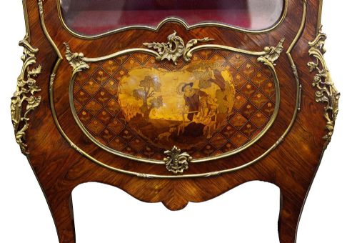 FINE QUALITY PAIR FRENCH VITRINES IN THE MANNER OF GOUFFEL - ADDITIONAL PHOTO 5
