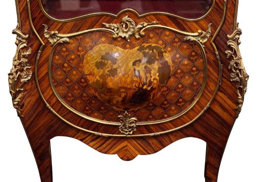 FINE QUALITY PAIR FRENCH VITRINES IN THE MANNER OF GOUFFEL - ADDITIONAL PHOTO 6
