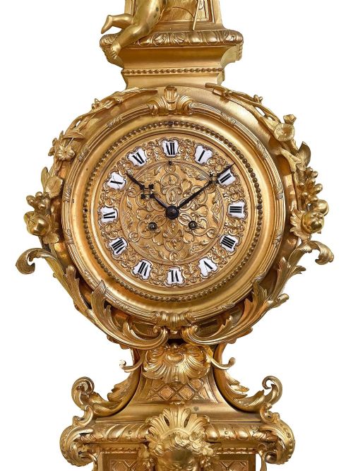 FRENCH LOUIS XVI STYLE CARTEL WALL CLOCK 52 1880 - ADDITIONAL PHOTO 2