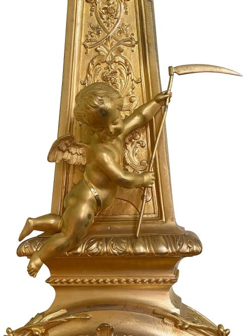 FRENCH LOUIS XVI STYLE CARTEL WALL CLOCK 52 1880 - ADDITIONAL PHOTO 6