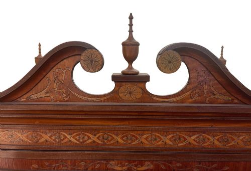 EDWARDIAN SHERATON REVIVAL DISPLAY CABINET CIRCA 1900 - ADDITIONAL PHOTO 3