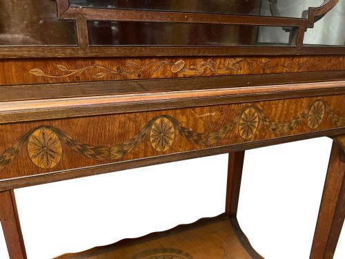EDWARDIAN SHERATON REVIVAL DISPLAY CABINET CIRCA 1900 - ADDITIONAL PHOTO 5