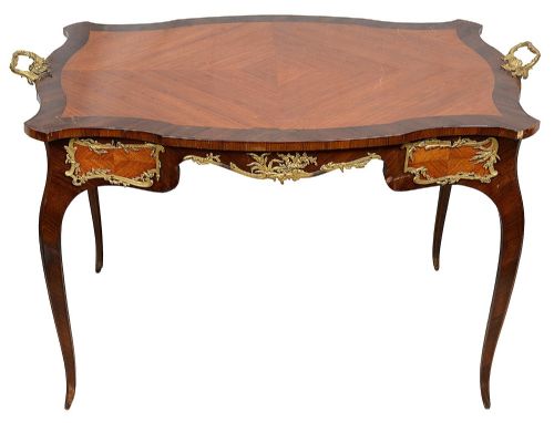 FRENCH LOUIS XVI STYLE TRAY TOP SIDE TABLE AFTER ZWIENER - ADDITIONAL PHOTO 1
