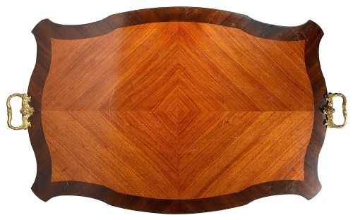 FRENCH LOUIS XVI STYLE TRAY TOP SIDE TABLE AFTER ZWIENER - ADDITIONAL PHOTO 4