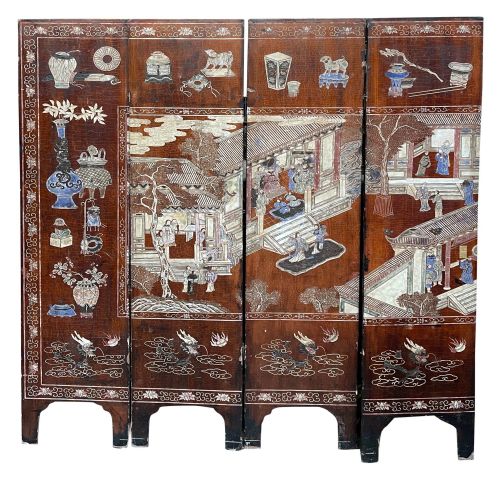 18TH CENTURY CHINESE COROMANDEL LACQUER EIGHT FOLD SCREEN - ADDITIONAL PHOTO 1
