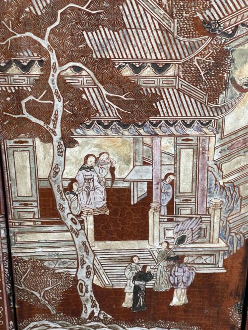 18TH CENTURY CHINESE COROMANDEL LACQUER EIGHT FOLD SCREEN - ADDITIONAL PHOTO 5