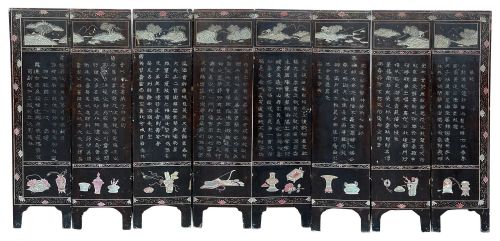18TH CENTURY CHINESE COROMANDEL LACQUER EIGHT FOLD SCREEN - ADDITIONAL PHOTO 6