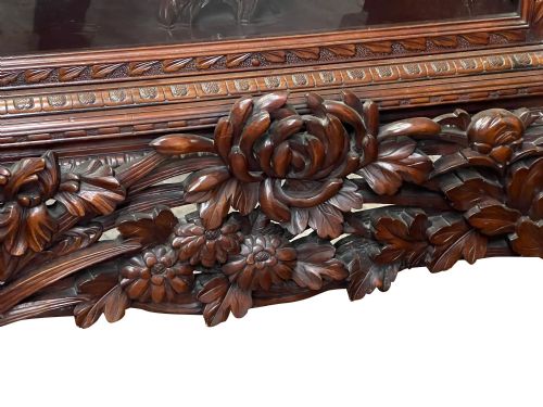 CHINOISERIE CARVED WOOD DISPLAY CABINET CIRCA 1880 - ADDITIONAL PHOTO 4