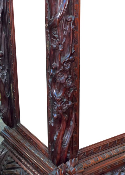 CHINOISERIE CARVED WOOD DISPLAY CABINET CIRCA 1880 - ADDITIONAL PHOTO 5