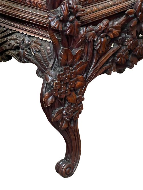 CHINOISERIE CARVED WOOD DISPLAY CABINET CIRCA 1880 - ADDITIONAL PHOTO 6