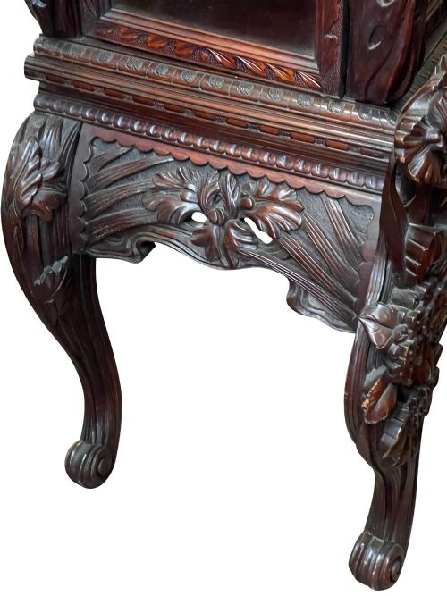 CHINOISERIE CARVED WOOD DISPLAY CABINET CIRCA 1880 - ADDITIONAL PHOTO 7