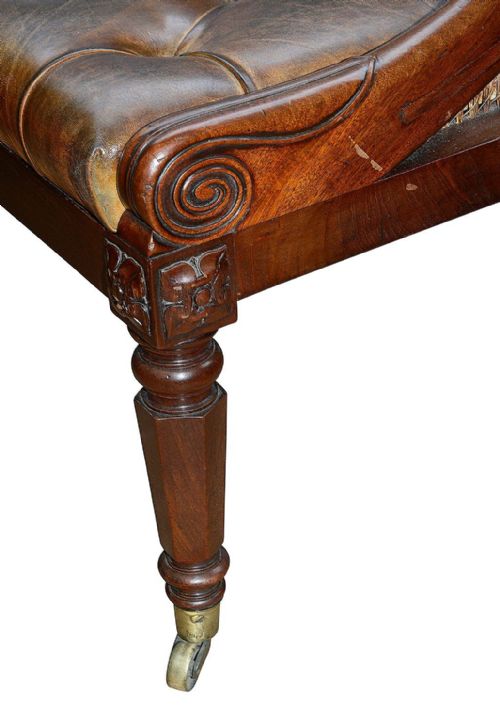 PAIR REGENCY PERIOD LIBRARY CHAIRS CIRCA 1820 - ADDITIONAL PHOTO 2