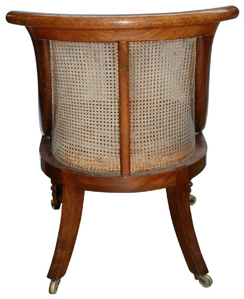 PAIR REGENCY PERIOD LIBRARY CHAIRS CIRCA 1820 - ADDITIONAL PHOTO 4