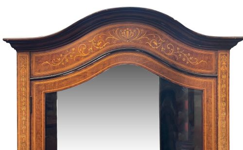 FINE QUALITY SHERATON REVIVAL INLAID DISPLAY CABINET - ADDITIONAL PHOTO 2