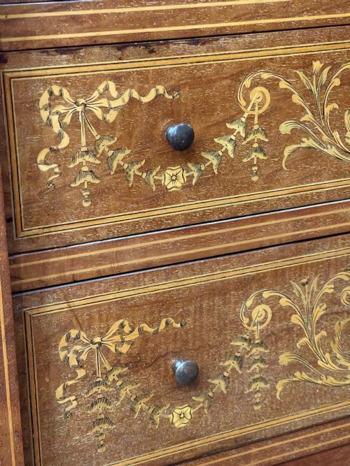 FINE QUALITY SHERATON REVIVAL INLAID DISPLAY CABINET - ADDITIONAL PHOTO 4