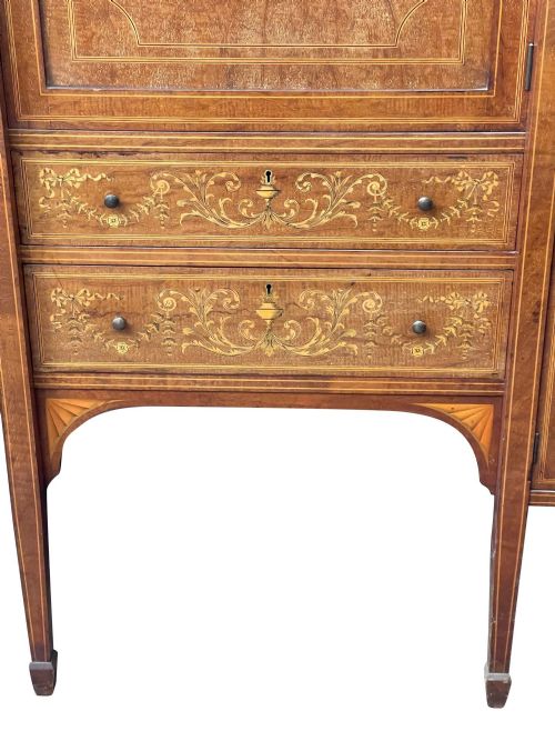 FINE QUALITY SHERATON REVIVAL INLAID DISPLAY CABINET - ADDITIONAL PHOTO 6