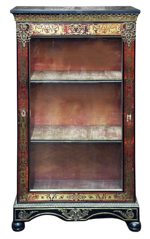 PAIR FRENCH BOULLE INLAID VITRINES C19TH - ADDITIONAL PHOTO 3