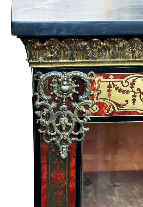 PAIR FRENCH BOULLE INLAID VITRINES C19TH - ADDITIONAL PHOTO 4