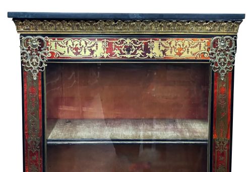 PAIR FRENCH BOULLE INLAID VITRINES C19TH - ADDITIONAL PHOTO 5