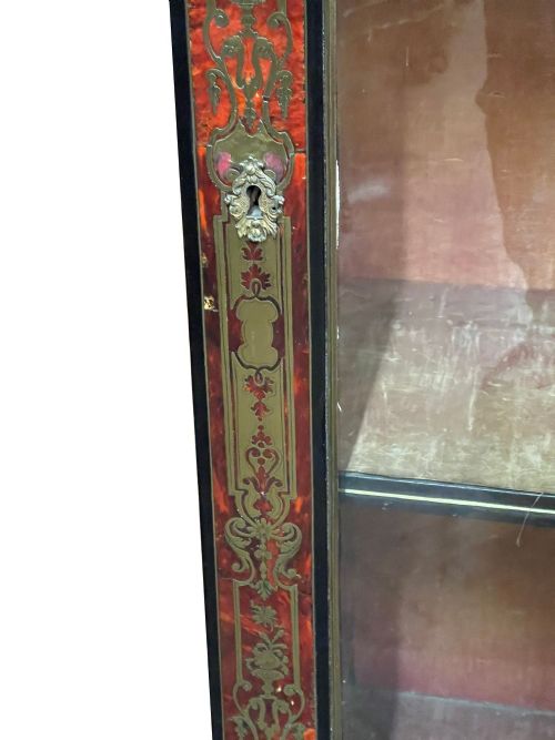 PAIR FRENCH BOULLE INLAID VITRINES C19TH - ADDITIONAL PHOTO 7