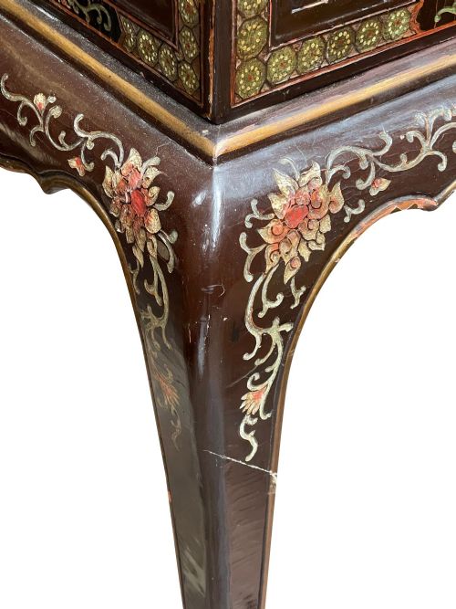 PAIR CHINOISERIE LACQUER CABINETS ON STAND CIRCA 1900 - ADDITIONAL PHOTO 8