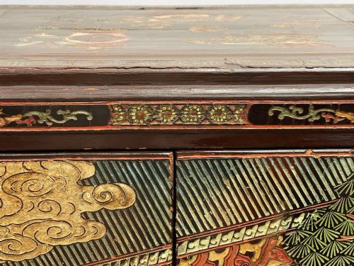 PAIR CHINOISERIE LACQUER CABINETS ON STAND CIRCA 1900 - ADDITIONAL PHOTO 14