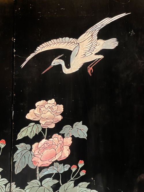 CHINOISERIE LACQUER 8 FOLD CHINESE SCREEN LATE 19TH CENTURY - ADDITIONAL PHOTO 3