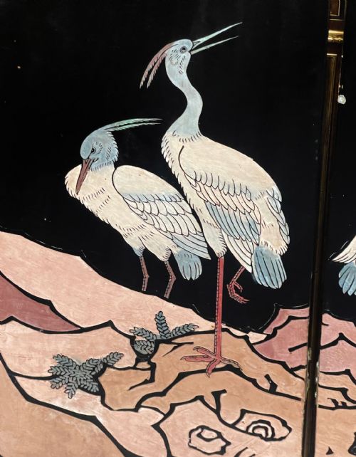 CHINOISERIE LACQUER 8 FOLD CHINESE SCREEN LATE 19TH CENTURY - ADDITIONAL PHOTO 4
