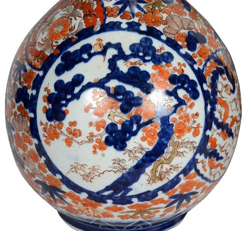 PAIR FINE QUALITY JAPANESE IMARI DOUBLE GOURDE VASES CIRCA 1880 - ADDITIONAL PHOTO 3