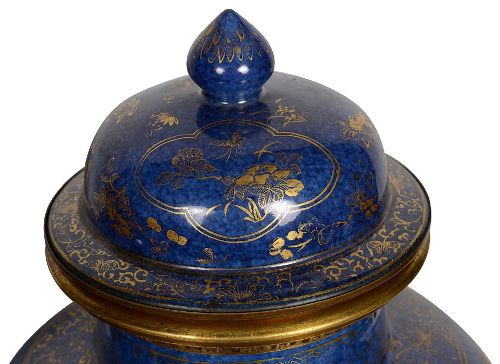 PAIR C19TH POWDER BLUE CHINESE VASES LAMPS WITH ORMOLU MOUNTS - ADDITIONAL PHOTO 2