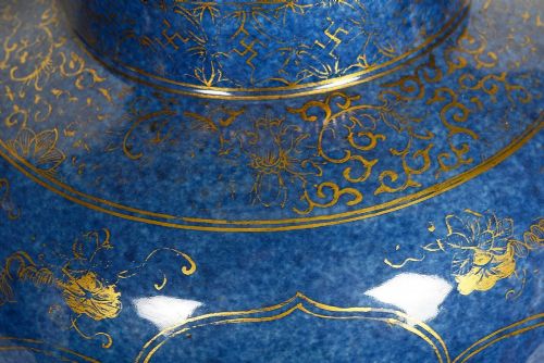 PAIR C19TH POWDER BLUE CHINESE VASES LAMPS WITH ORMOLU MOUNTS - ADDITIONAL PHOTO 3