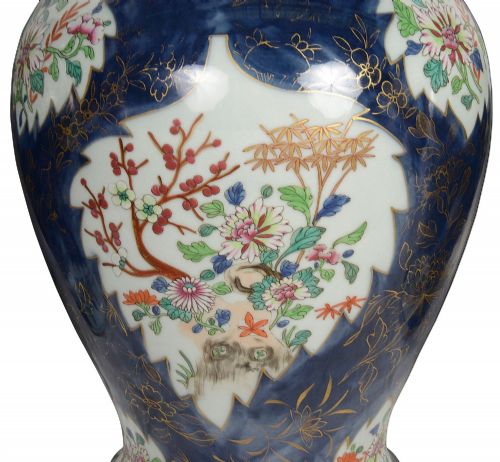 C18TH CENTURY STYLE CHINESE FAMILLE ROSE GARNITURE CIRCA 1880 - ADDITIONAL PHOTO 3