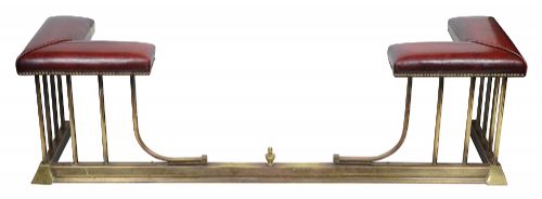 LATE 19TH CENTURY BRASS CLUB FENDER - ADDITIONAL PHOTO 1
