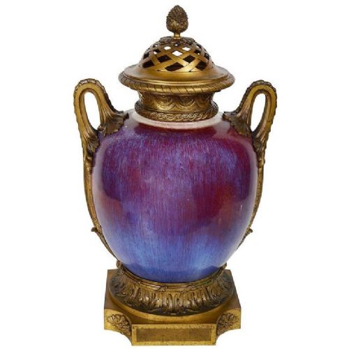 18TH CENTURY CHINESE SANG DU BOUF LIDDED VASE LAMP - ADDITIONAL PHOTO 1