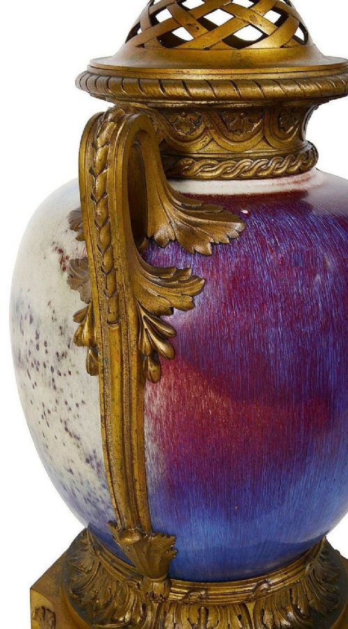 18TH CENTURY CHINESE SANG DU BOUF LIDDED VASE LAMP - ADDITIONAL PHOTO 2