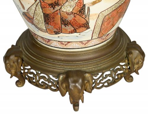 PAIR SATSUMA LAMPS C19TH - ADDITIONAL PHOTO 8