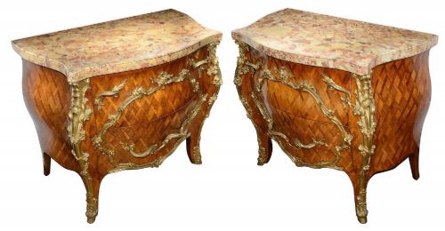 A VERY GOOD QUALITY PAIR OF C18TH LOUIS XVI STYLE COMMODES