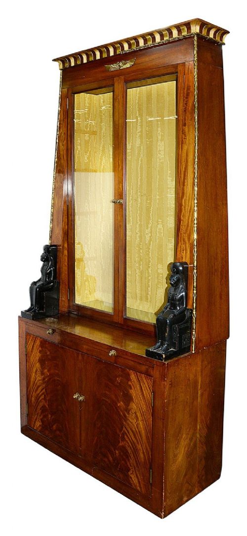 ART DECO EGYPTIAN REVIVAL DISPLAY CABINET 1920'S