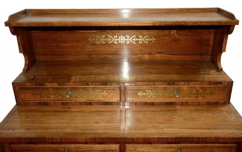 REGENCY PERIOD BRASS INLAID CHIFFONIER CIRCA 1820 - ADDITIONAL PHOTO 2