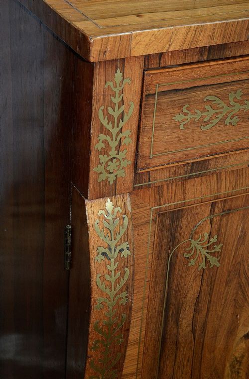REGENCY PERIOD BRASS INLAID CHIFFONIER CIRCA 1820 - ADDITIONAL PHOTO 7
