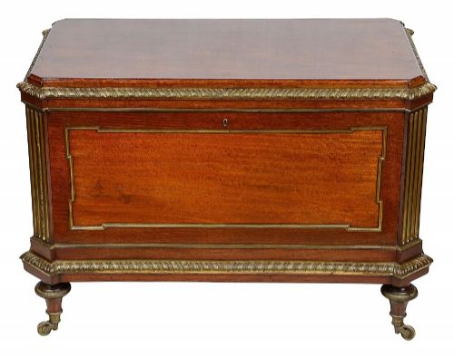FRENCH LOUIS XVI STYLE MAHOGANY WINE COOLER CIRCA 1840 - ADDITIONAL PHOTO 1