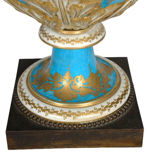LARGE PAIR SEVRES STYLE LIDDED VASES CIRCA 1880 - ADDITIONAL PHOTO 13